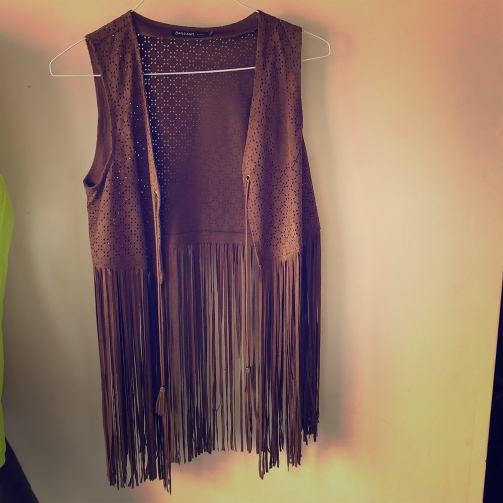 Small Origami Fringe Vest